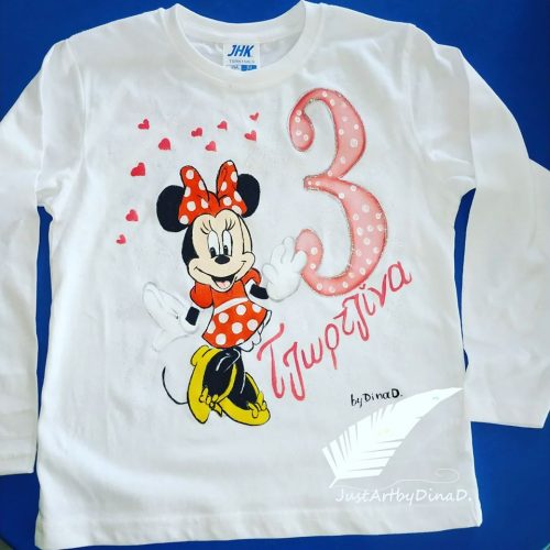 blouza paidiki genethlion zografismenh minnie mouse